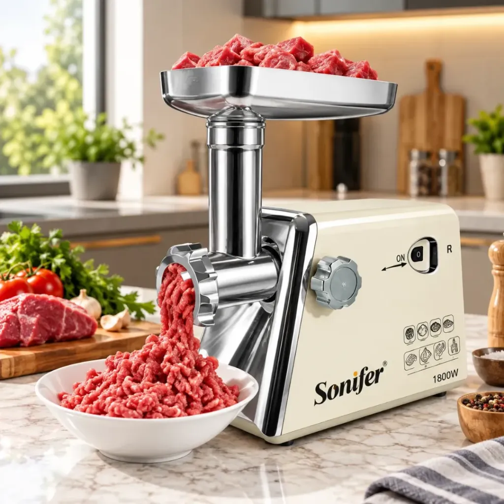 Hachoir A Viande Sonifer- 1500W- Beige