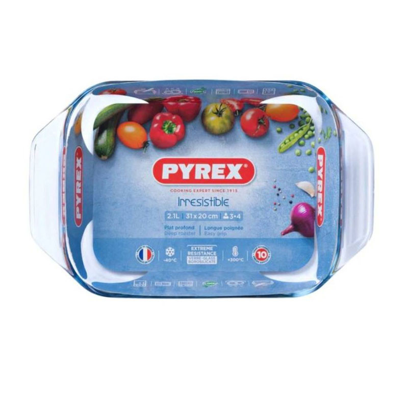 Plat de Cuisson Rectangulaire Pyrex Irrésistible 31 x 20 Cm