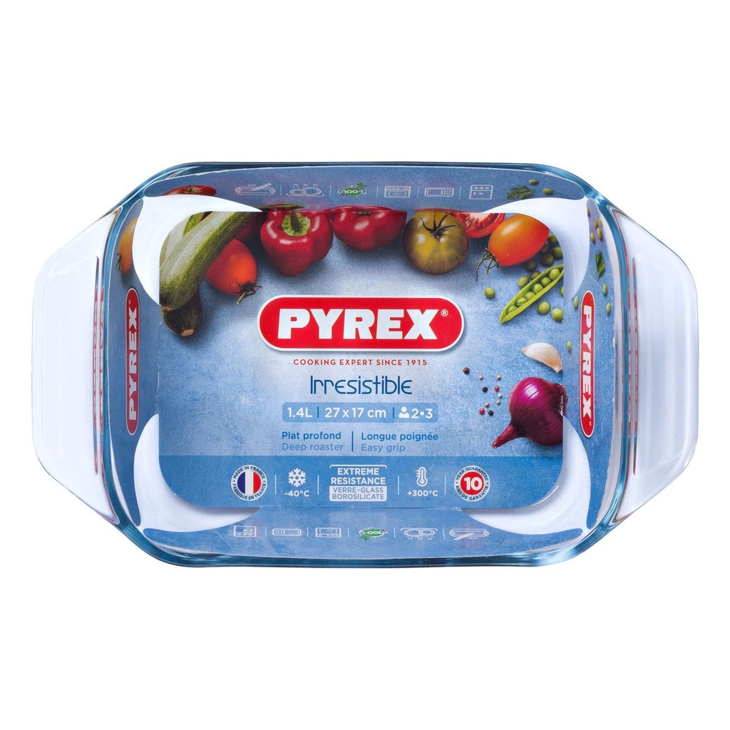 [SGM0915] Plat Rectangulaire Pyrex Irrésistible 27 x 17 Cm