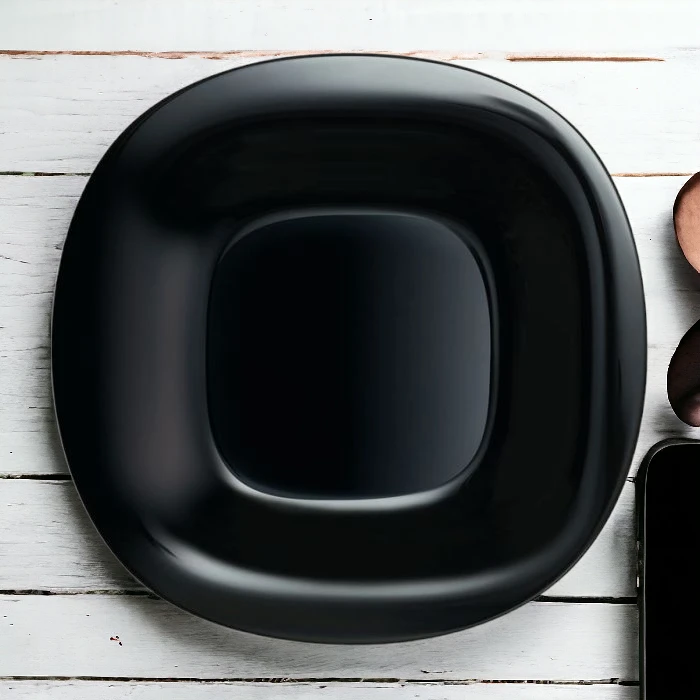 Lot De 6 Assiette Plat Luminarc CARINE Noir 27 Cm 