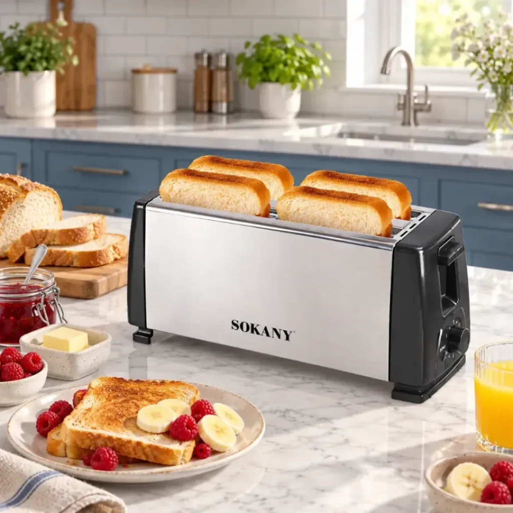 Grille-Pain A Fente Longue Sokany- 1300 W