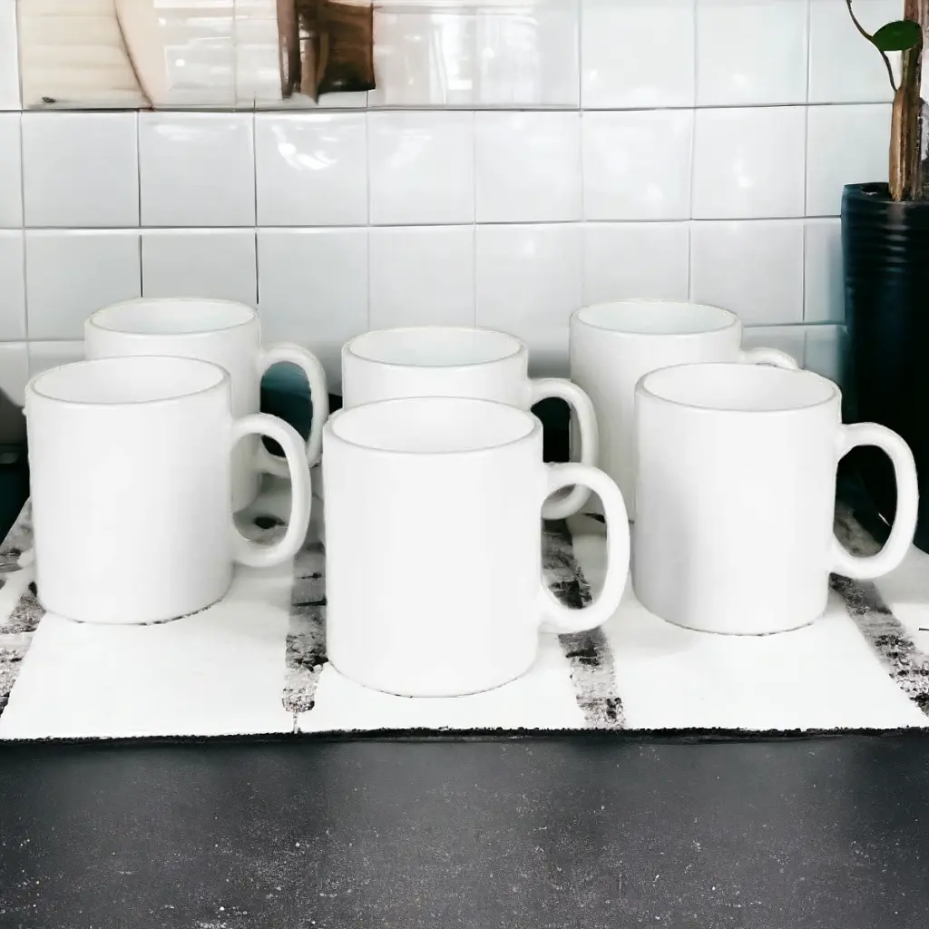 Lot De 6 Tasses Mug Luminarc ESSENCE Blanc 32 cl