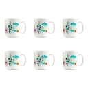 Lot De 6 Tasses Mug Luminarc ESSENCE Rose Pompon 32 cl