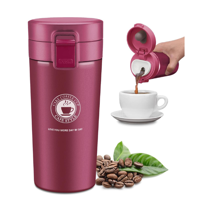 Mug Thermos à café 380ml Rouge