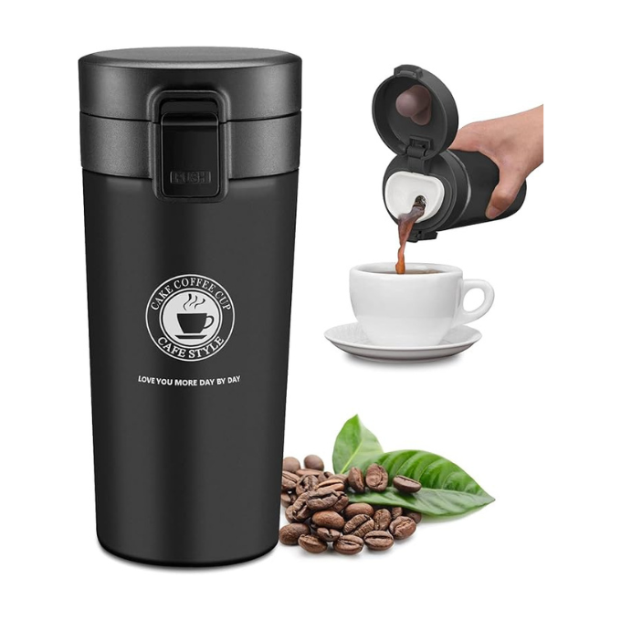 Mug Thermos à café 380ml Noir