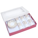 Service Café En Céramique Blanc Doré 12 Pièces