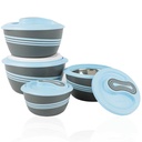 Lot De 4 Thermos Alimentaire Isotherme Pinnacle 0,5/1/2/2,5 L Bleu