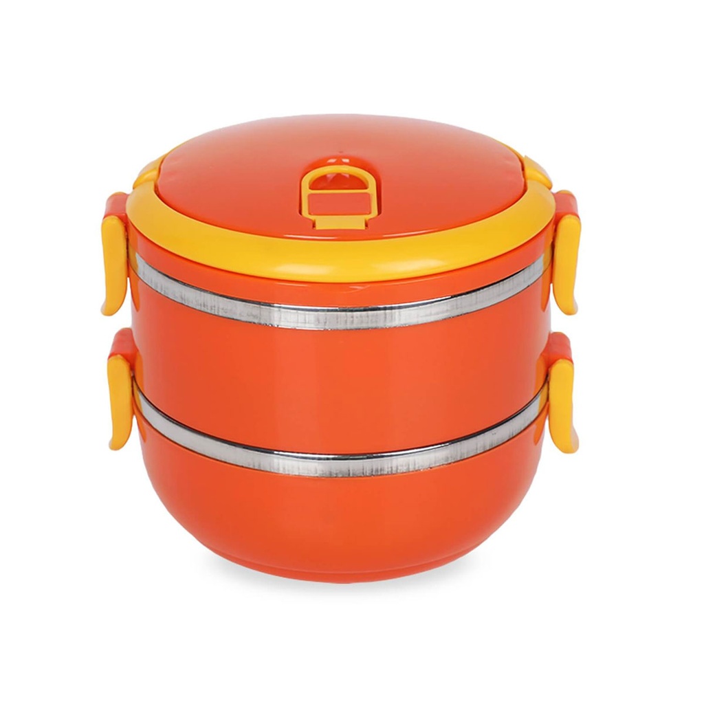 Boite à Repas 2 Niveaux Isotherme 1400 ML Orange