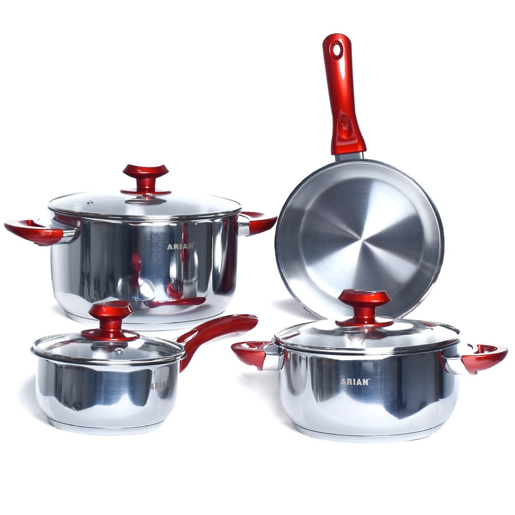 [AR007] Batterie de Cuisine 7 Pièces Inox Arian