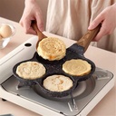 Poêle Granite Œufs Et Pancakes 4 Trou Noir
