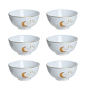 lot de 6 assiettes soupe 12,5 cm En Céramique Ramadan Kareem M1