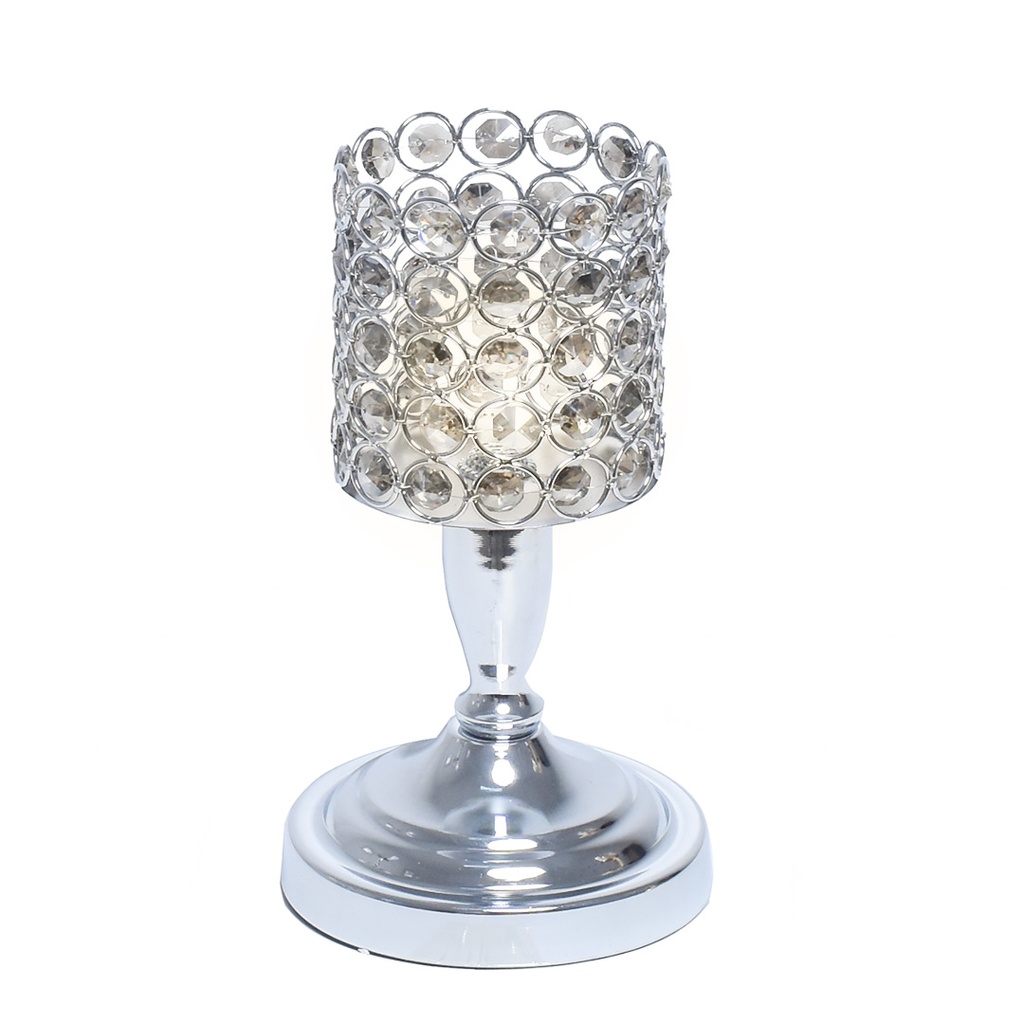 Bougeoir argenté avec Perle (PM) 