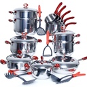 Batterie de Cuisine 25 Pièces Inox Arian