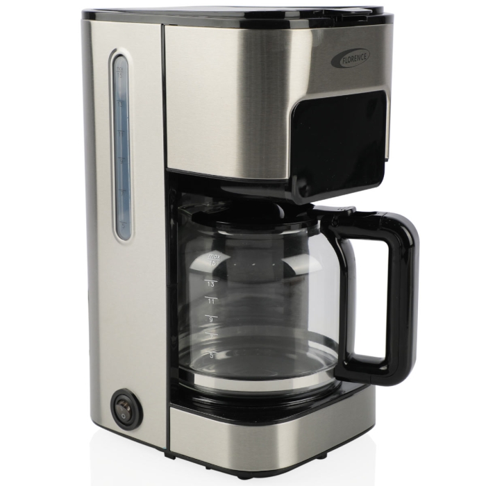 [MD258] Machine À Café Électrique Florence 1.5 Litres 900 W Avec Un Bol En Verre  