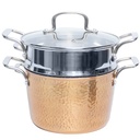 Couscoussier inox et Granite Golden House 24 cm - Effet Cuivre