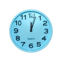 Horloge De Table Quartz Forme Rond - Réveil - Bleu 