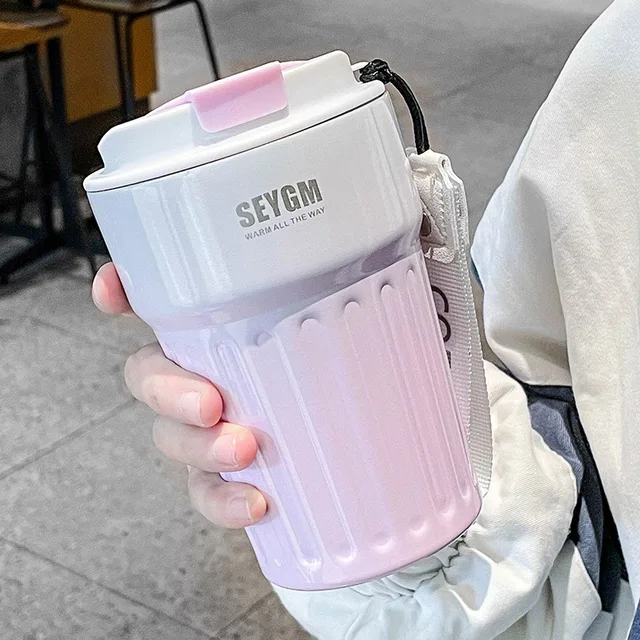 Mug Thermos Seygm en acier inoxydable 400ml - Rose