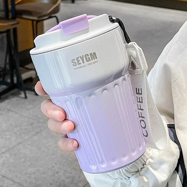 [AF0022] Mug Thermos Seygm en acier inoxydable 400ml - Violet