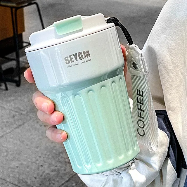 Mug Thermos Seygm en acier inoxydable 400ml - Vert