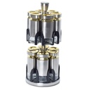 Set Portes Épices 12 Pièces En Verre Avec Support - Inox