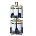 Set Portes Épices 12 Pièces En Verre Avec Support - Blanc