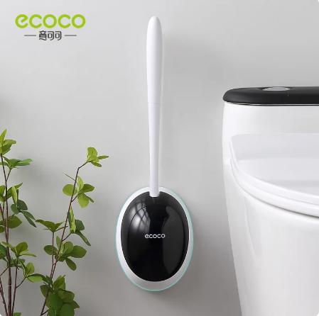 Brosse de toilette ECOCO Noir avec support mural