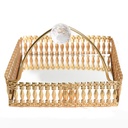 Porte Papier En Métal Avec Miroir 18 X 18 CM - Doré - Motif 1