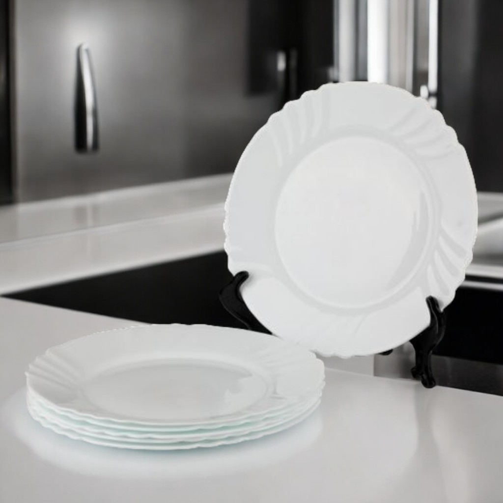 [MBM0064] Lot De 6 Assiettes Plat Bormioli Rocco Ebro 25,5 Cm