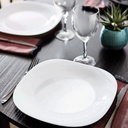 Lot De 6 Assiette Plat Luminarc CARINE Blanc 27 Cm 