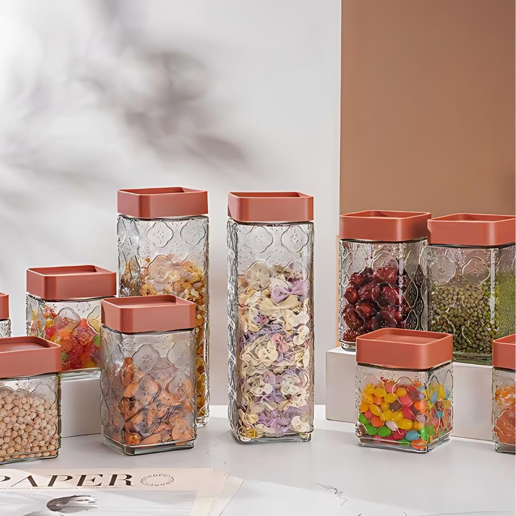 Lot de 10 boites de conservation en verre avec couvercle