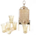 Service À Boisson 7 Pièces avec Distributeur Boisson en verre