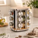 Set Porte Epices 12 Pièces Avec Support Tournant