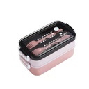 Lunch Box Isotherme deux Niveaux 1400 ml  Rose