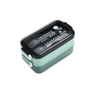 Lunch Box Isotherme deux Niveaux 1400 ml  Vert 