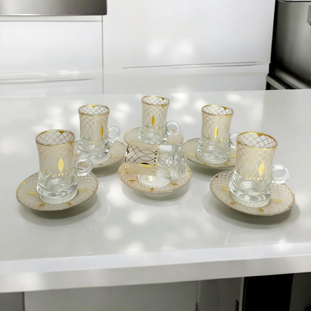 Service à Thé en verre 12 Pièces (M2)