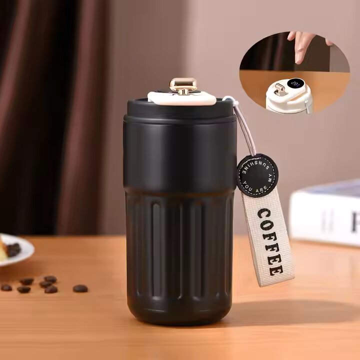 [SGM0530N] Thermos Isotherme Avec Afficheur De Température Noir 400 ML
