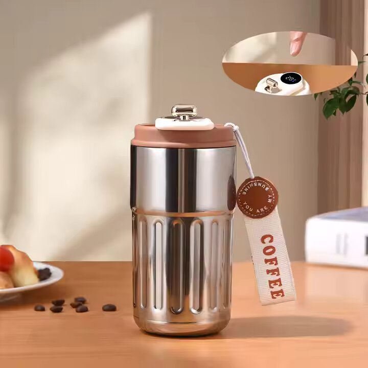 [SGM0530A] Thermos Isotherme Avec Afficheur De Température Silver 400 ML