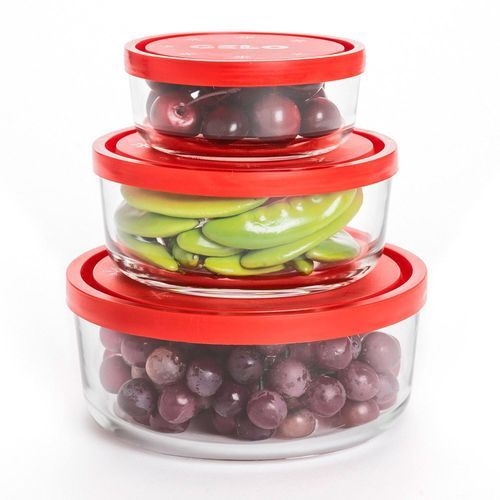 Ensemble de 3 Boîtes de conservation Frigoverre Bormioli Rocco Gelo 17,5/14,5/11,5 Cm