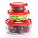 Ensemble de 3 Boîtes de conservation Frigoverre Bormioli Rocco Gelo 17,5/14,5/11,5 Cm