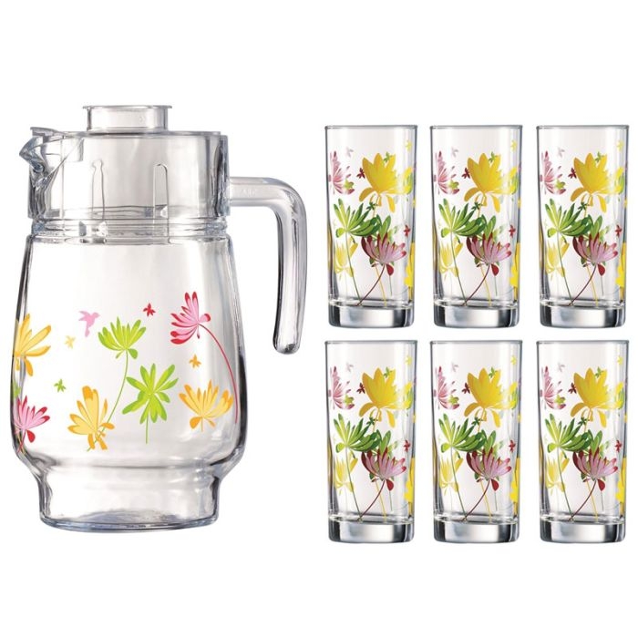 Service À Boisson 7 Pièces Luminarc Floral