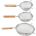 Lot de 3 Passoires En Acier Inoxydable 20/16/12Cm