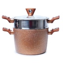 Couscoussier inox et Granite Golden House 20 cm - Effet Cuivre