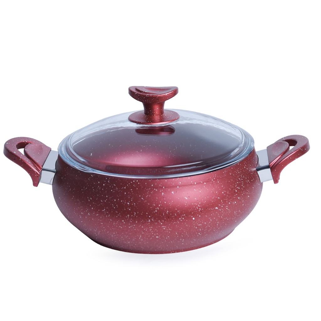 [D-D24] Marmite Granite Lines 24 cm Rouge 3,8L