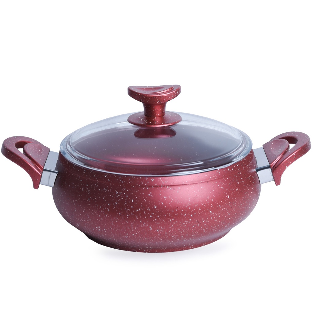 [D-D26] Marmite Granite Lines 26 cm Rouge 4,8L