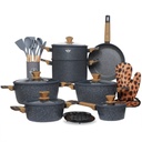 Batterie De Cuisine Sizar 23 Pièces Granite - Gris
