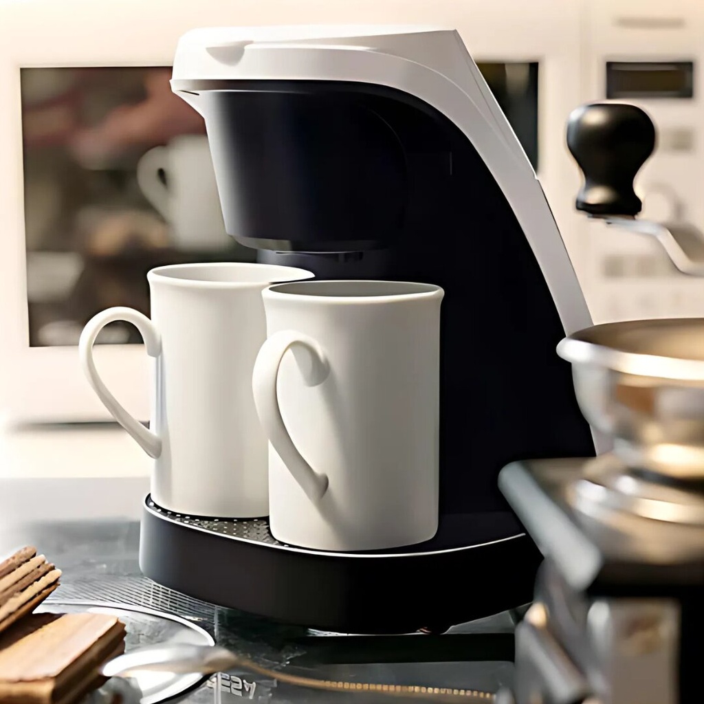 [D-LEM-0620B] Machine a Café Lexical Avec 2 Tasses 450W Blanc 