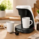 Machine a Café Lexical Avec 2 Tasses 450W Blanc 