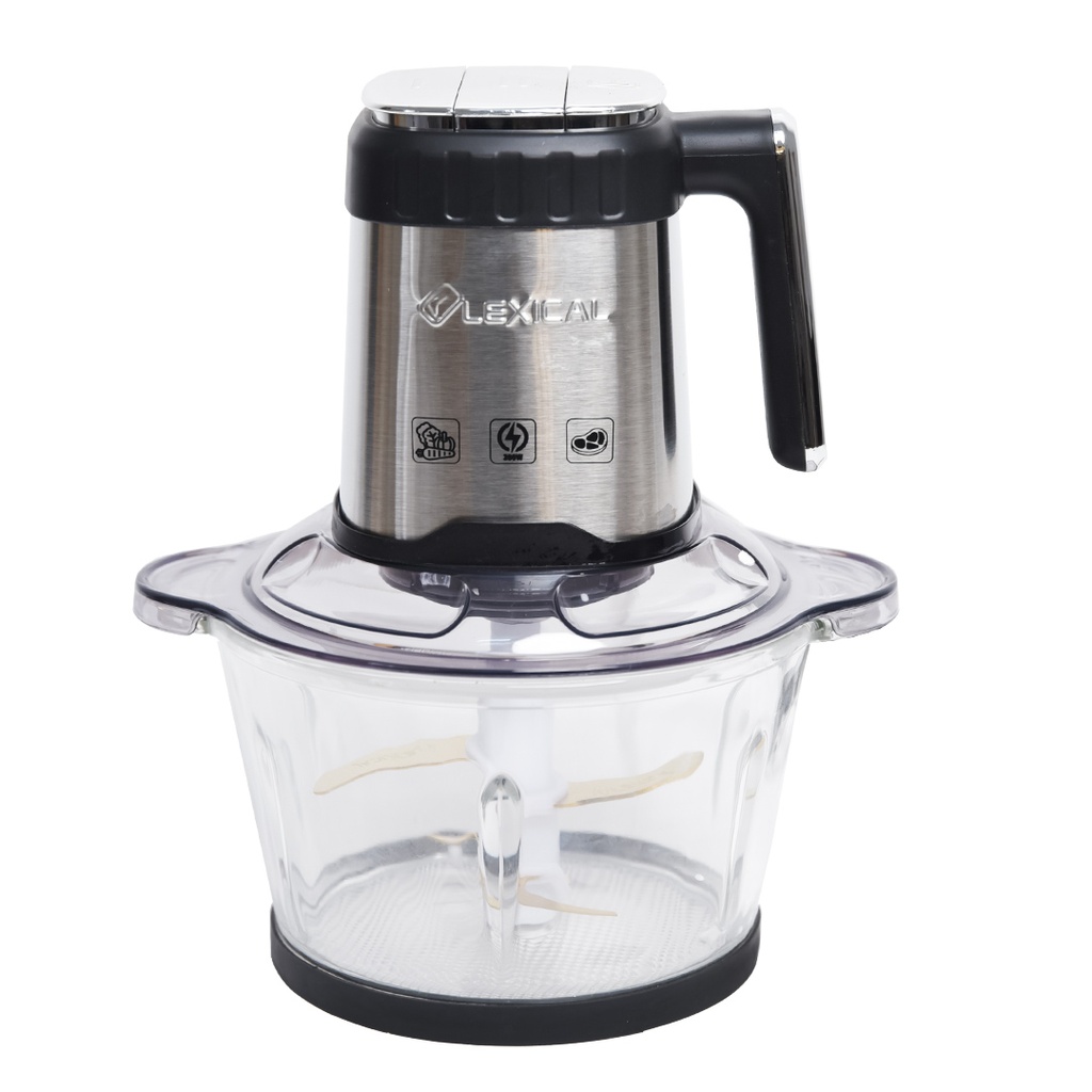 Hachoir Electrique Avec Bol en Verre Lexical 300W 2L - Noir
