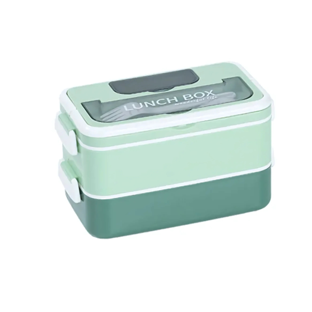 Lunch Box Isotherme deux Niveaux 1600 ml Vert 