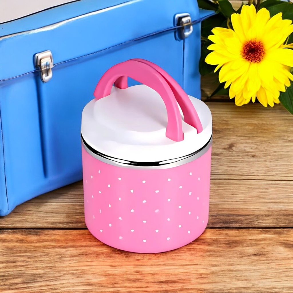 Boite a repas isotherme Rond 500ML Rose